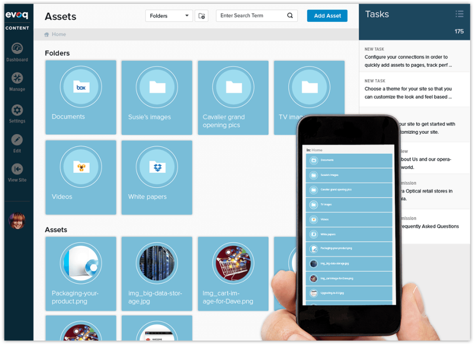 screenshot of Evoq Content